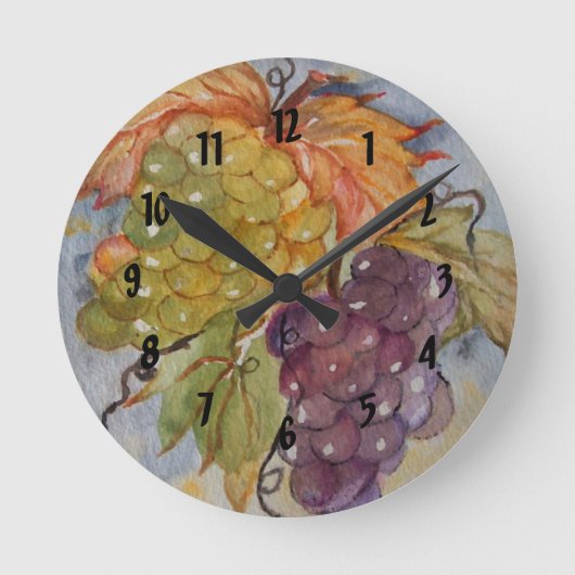 ぶどう ラウンド壁時計 (正面)