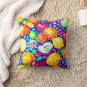 ぶどう、リンゴ、柑橘類絵画の果実。買今 クッション (ブランケット)