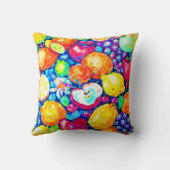 ぶどう、リンゴ、柑橘類絵画の果実。買今 クッション (裏面)