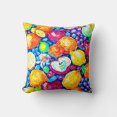 ぶどう、リンゴ、柑橘類絵画の果実。買今 クッション (正面)