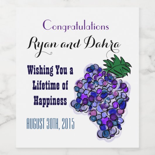 ぶどう ワインラベル (シングルラベル)