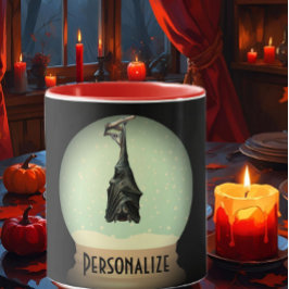 ぶら下がったこうもりスノウヴィンテージ黒ゴシックマグカップ マグカップ