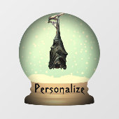 ぶら下がったこうもりスノウヴィンテージ ウィンドウサイン (シート)