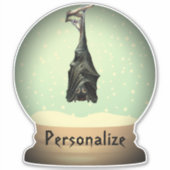 ぶら下がったこうもりスノウヴィンテージ シール (正面)