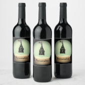 ぶら下がったこうもりスノウヴィンテージ ワインラベル (ボトル)