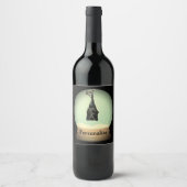 ぶら下がったこうもりスノウヴィンテージ ワインラベル (正面)