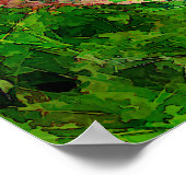 ぶら下がったつる植物の葡萄 ポスター (角)