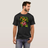ぶら下がったで赤いBromeliad Tシャツ (正面フル)