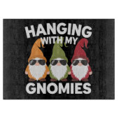 ぶら下がったとMy Gnomiesガーデンおもしろい格言 カッティングボード (正面)