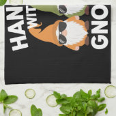 ぶら下がったとMy Gnomiesガーデンおもしろい格言 キッチンタオル (折り畳み)