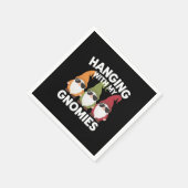 ぶら下がったとMy Gnomiesガーデンおもしろい格言 スタンダードカクテルナプキン (角)