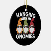 ぶら下がったとMy Gnomiesガーデンおもしろい格言 セラミックオーナメント (右)