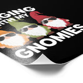 ぶら下がったとMy Gnomiesガーデンおもしろい格言 フォトプリント (角)