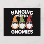 ぶら下がったとMy Gnomiesガーデンおもしろい格言 ポストカード (正面)