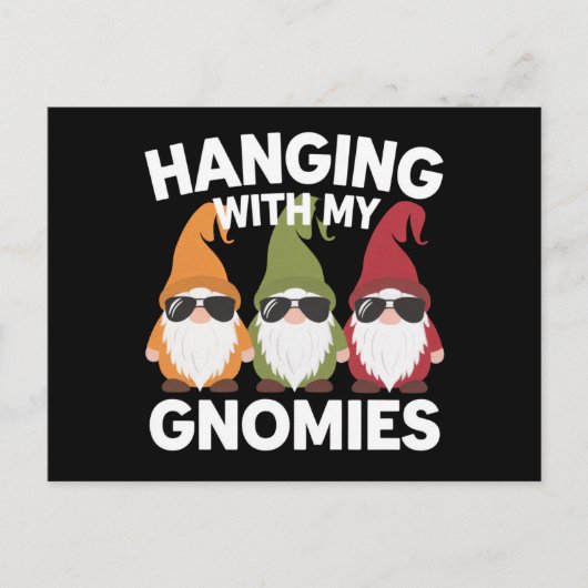 ぶら下がったとMy Gnomiesガーデンおもしろい格言 ポストカード (正面)