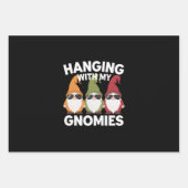 ぶら下がったとMy Gnomiesガーデンおもしろい格言 ラッピングペーパーシート (正面)