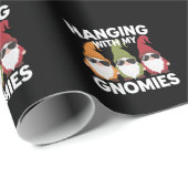 ぶら下がったとMy Gnomiesガーデンおもしろい格言 ラッピングペーパー (ロールコーナー)