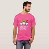 ぶら下がったとMy Gnomiesガーデンおもしろい格言 Tシャツ (正面フル)