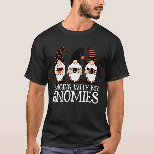 ぶら下がったとMy Gnomies Garden格言ハロウィーン13 Tシャツ (正面)
