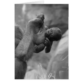 ぶら下がったなゴリラのベビー