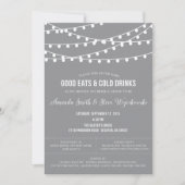 ぶら下がったなライトカップルのシャワーの招待状 招待状 (正面)