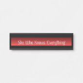 ぶら下がったな名札の机すべてを知っている彼女 サインプレート (正面)