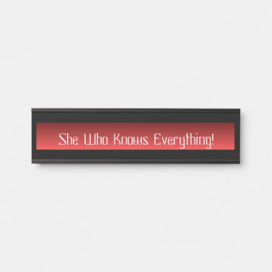 ぶら下がったな名札の机すべてを知っている彼女 サインプレート (正面)