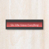 ぶら下がったな名札の机すべてを知っている彼女 サインプレート (正面)