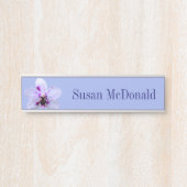 ぶら下がったな名札の青いピンクのインディゴの蘭 サインプレート (正面)