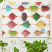 ぶら下がったな宝石のビーズのカーテン キッチンタオル (折り畳み)