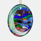 ぶら下がったな月のオーナメント セラミックオーナメント (右)