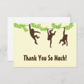 ぶら下がったな猿は感謝していしています サンキューカード (正面/裏面)