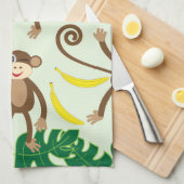 ぶら下がったな猿 キッチンタオル (四つ折り)