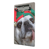 ぶら下がったな舌を搭載するおもしろいな見るパグ ミニクリップボード (アングル2)