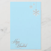 ぶら下がったな雪片(青い) 便箋 (正面)