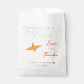 ぶら下がったのオレンジ折り紙紙クレーンアジア結婚ズ フェイバーバッグ (正面)