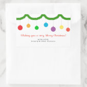 ぶら下がったのオーナメント – 休日/クリスマスステッカー 長方形シール (バッグ)