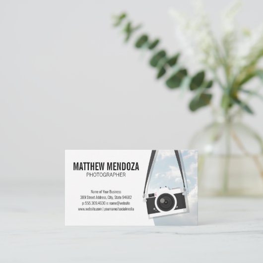 ぶら下がったのカメラ 名刺 (スタンド正面)