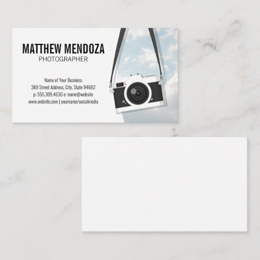 ぶら下がったのカメラ 名刺 (正面/裏面)