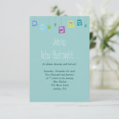 ぶら下がったのヘブライ語披露宴パーティーカード 招待状 (スタンド正面)