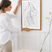 ぶら下がったのユーカリプタス植物線芸術 ポスター