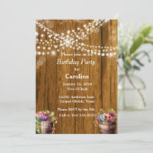 ぶら下がったのライツ素朴ワインバレル誕生日パーティー 招待状 (スタンド正面)