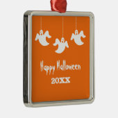 ぶら下がったの幽霊たちハロウィーンオーナメント、オレンジ メタルオーナメント (右)