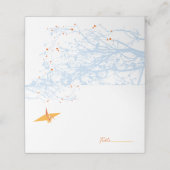 ぶら下がったの折り紙オレンジ紙クレーズアジア結婚ズ プレイスカード (外部開封)