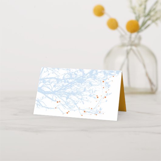 ぶら下がったの折り紙オレンジ紙クレーズアジア結婚ズ プレイスカード (裏面)