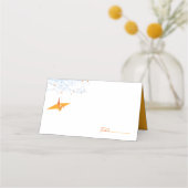 ぶら下がったの折り紙オレンジ紙クレーズアジア結婚ズ プレイスカード (正面)