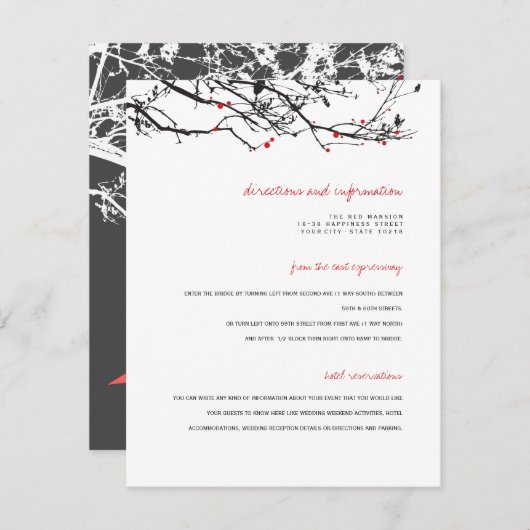 ぶら下がったの折り紙紙クレーズアジア結婚詳細 エンクロージャーカード (正面/裏面)