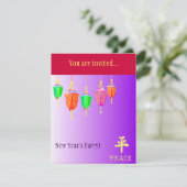 ぶら下がったの提灯 – 紫 招待状 (スタンド正面)