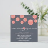 ぶら下がったの紙中国のランタン結婚式招待状 招待状 (スタンド正面)