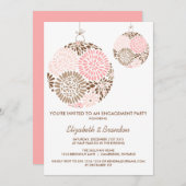 ぶら下がったの花春婚約パーティ招待状 招待状 (正面/裏面)